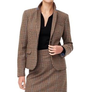 J Crew Mercantile Schoolboy Wool Blend Houndstooth Blazer
